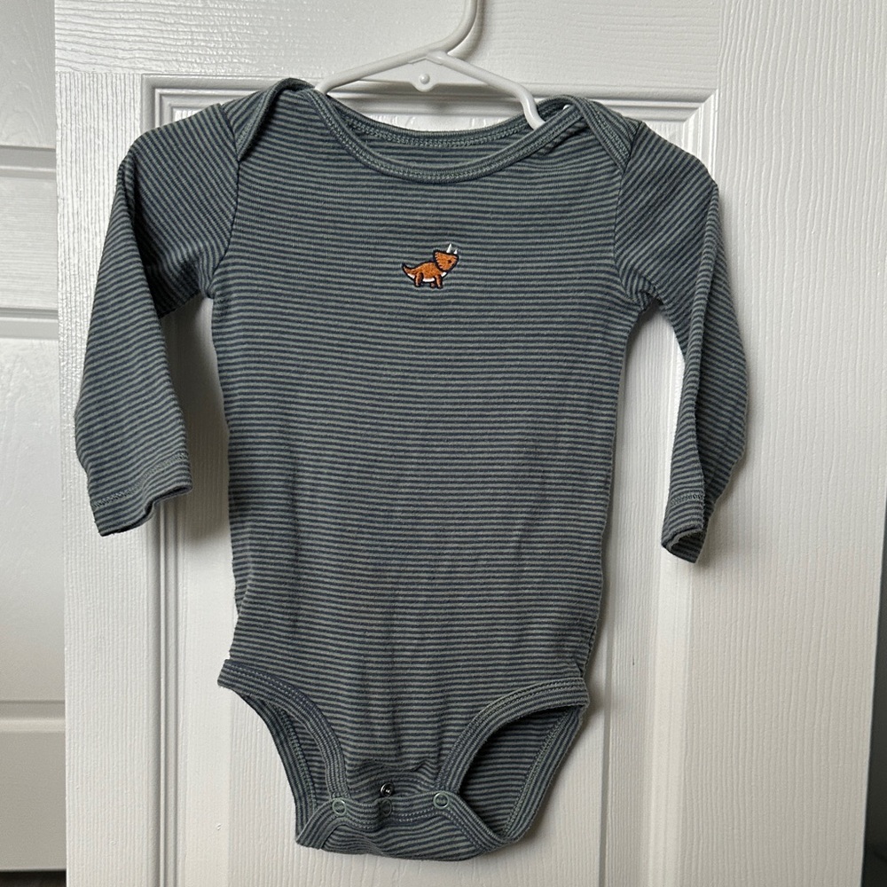 Carter’s Striped Bodysuit with Embroidered Dinosaur